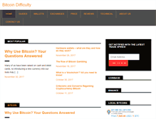 Tablet Screenshot of bitcoindifficulty.com